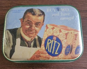 De colección. Lata abatible Ritz National Biscuit Company 4x3 con bisagras - Imagen 1 de 5