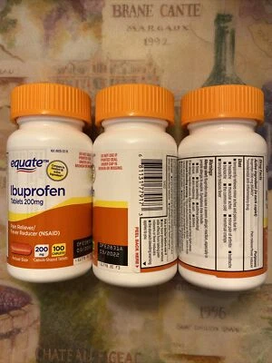 *3 PK*Comprimidos adecuados de ibuprofeno 200 mg 100 comprimidos. Reductor de dolor/fiebre. Exp.3/2026 Foto 1 de 4