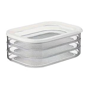 Food Storage Box with Lid Set of 3 Lunchmeat Storage Container Refrigerator US - Picture 1 of 7