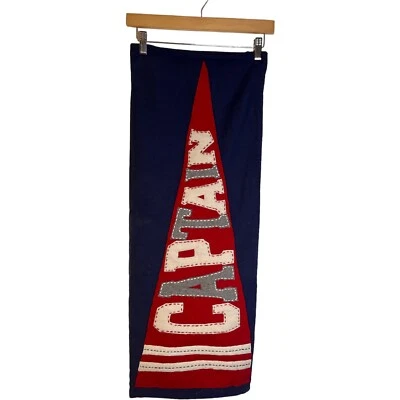 Pottery Barn Kids Navy Blue Captain Decorative Pillow Lumbar Support Sham - Image 1 of 4