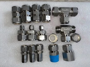 Lot Of New 3/4” Swagelok SS-1210- Reducers Unions Tees 316 Stainless Steel - Picture 1 of 7