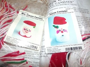 Design Works Santa & Mrs Clause Canister Cover Kit NEW #1172, #1181 - Picture 1 of 4
