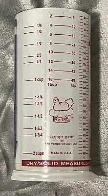 Pampered Chef Measure All 2 Cup #2225 Measuring Push Up Wet/Dry Ingredients VG+ - Image 1 of 2