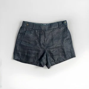 J Crew Linen Luxury Front Chambray Shorts S 0 NEW - Picture 1 of 9