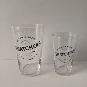 2er Set Thatchers Apfelwein Pint und halbe Pint Bierglas - Bild 1 von 8