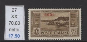 Garibaldi lire 1.75 nuovi gomma integra mnh Rodi - Picture 1 of 1
