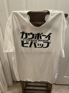Cowboy Bebop Anime Cartoon Logo Men's White T-Shirt Size 2XL - Picture 1 of 2