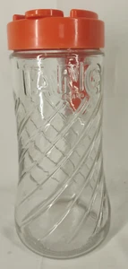Anchor Hocking Tang Pitcher 1970s Vintage Kitchen Swirl Glass Plastic Lid Quart - Picture 1 of 8