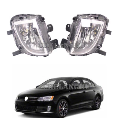 2pcs LED DRL For VW Jetta GLI 2011 2012 2013 2014 2015 LED Fog Lamp Fog Light - Imagem 1 de 4