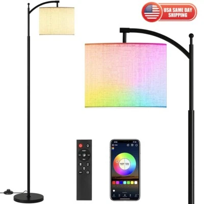 65" LED RGB Floor Lamp Living Room Remote & App Lampshade for Reading Bedroom - Image 1 of 4