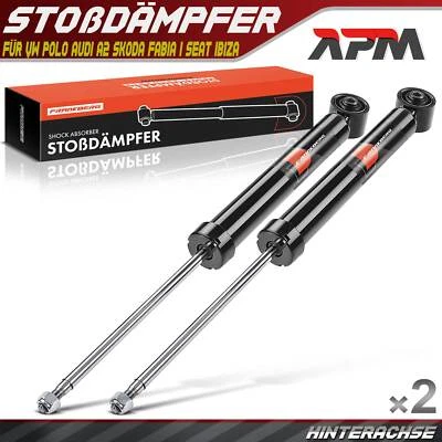 2x Stoßdämpfer Gasdruck Hinten für VW Polo 6C 6R 9N Audi A2 8Z Skoda Fabia Seat - Bild 1 von 4