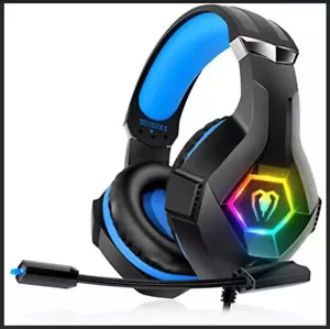 3.5mm Gaming Headset Mic Headphones Stereo Bass Surround For PC PS5 PS4 Xbox One - Picture 1 of 12