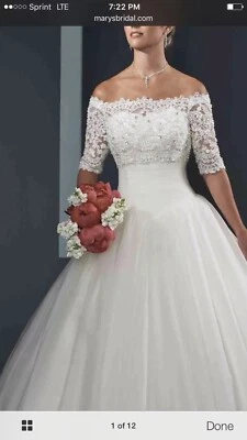 Moda Bella Vestido de Novia Vestido de Novia Blanco Talla 4 Con Velo Envío Gratis Foto 1 de 4