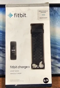 Fitbit Charge 3 Sportarmband, atmungsaktives Design (klein, schwarz) - Bild 1 von 6