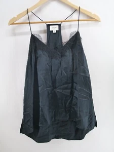 Cami NYC Black Silk Lace Satin Racerback Charmeuse Camisole - Picture 1 of 9