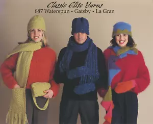 Clásico Elite Hilos CEY Patrón Tejido 887 Pullover Sombreros Bufandas Mitones Cartera - Imagen 1 de 5