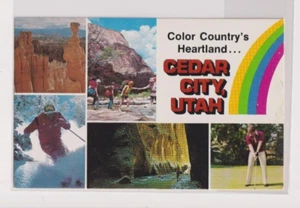 Color Country's Heartland Cedar City, Utah Multi-view Postcard Rainbow - Picture 1 of 2