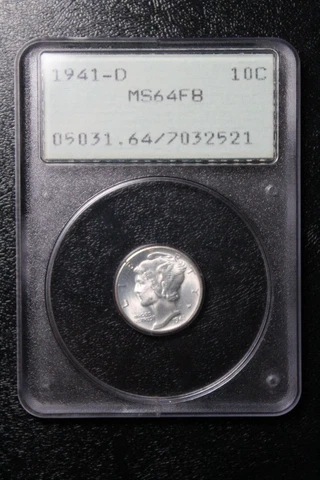 1941-D Mercury Dime PCGS MS64FB Cover