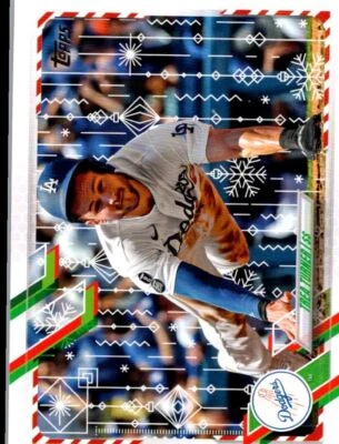 2021 Topps Holiday Trea Turner Los Angeles Dodgers #HW213 - Image 1 of 2