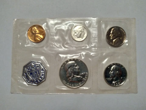 US 1959 Silver Proof Set No Envelope Or Paper Work Cover