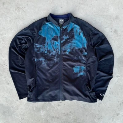 Chaqueta de ciclismo Oakley azul con cremallera talla grande Foto 1 de 4