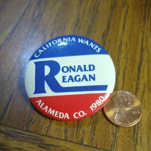 California Wants Ronald Reagan President Alameda County 1980 Pin Button nice! - Picture 1 of 3