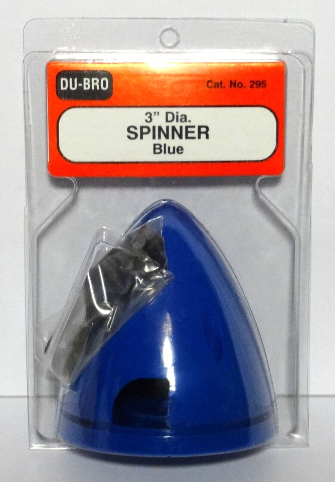 DU-BRO 3" (76.2 MM) DIAMETER BLUE SPINNER ( 2-BLADE )( CAT. # 295 ) - Image 1 of 1
