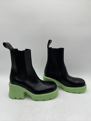 Botas Chelsea BOTTEGA VENETA Flash Cuero Negro/Verde TALLA 36.5 Foto 1 de 4