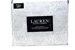 Ralph Lauren Blatt Set Seerose Blumenmuster Meeresschaum grün 4 Stck. NEU - Bild 1 von 6