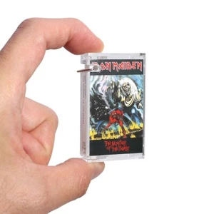 Iron Maiden The Number of The Beast 【MINIATURE CASSETTE TAPE KEY CHAIN】 - Picture 1 of 9