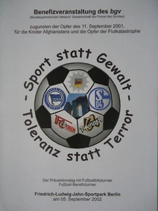 Programm Benefiz Turnier Sep 2002 Union Berlin Hertha BSC FC Schalke 04    - Picture 1 of 1