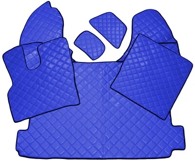 LKW Tunnelabdeckung Fußmatten Kunstleder Blau passend für DAF XF106 2013 - Bild 1 von 3