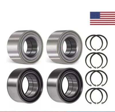 4 Wheel Bearings + 8 Rings For Polaris Ranger RZR 500 570 700 800 900 Front&Rear - Изображение 1 из 4
