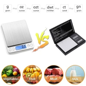 Food Scale, 1-3KG Digital Kitchen Scales, Ounces & Grams for Cooking and Baking - Picture 1 of 12
