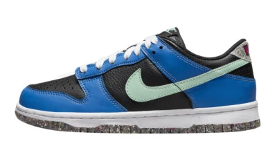 Nike Dunk Low SE GS Crater Black Photo Blue Mint Foam DR0165-001  6Y = 7.5 Women - Image 1 of 4