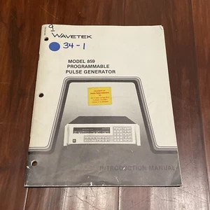 Wavetek 859 Programmable Pulse Generator Instruction Manual 10637-1-6/80 - Picture 1 of 3