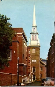 Postcard Old North Church Salem Street Boston Massachusetts - Picture 1 of 2