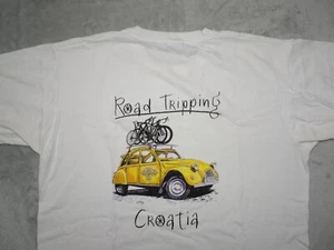 Radfahren Roadtripping Kroatien T-Shirt Tourismus Reisen groß weiß Radtour - Bild 1 von 11