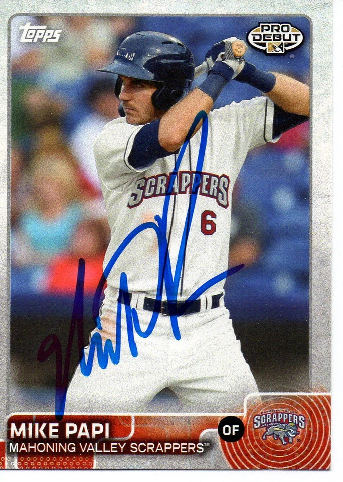 Mike Papi Cleveland Indians 2015 Topps Pro Debut Signed Card - Image 1 of 1