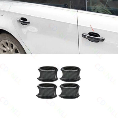 Tampa externa de fibra de carbono ABS porta lateral moldura tigela para Audi A3 S3 RS3 2015-20  - Imagem 1 de 4