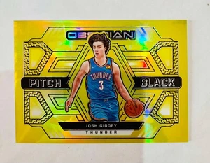 Josh Giddey 2021-22 Panini Obsidian Pitch Black Rookie Insert Gold Flood - Foto 1 di 1