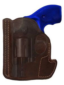 New Barsony Brown Leather Gun Pocket Holster S&W 2" Snub Nose 38 357 Revolvers