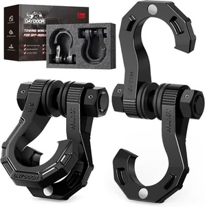 DAYDOOR Split D Ring Shackles, 45,000Lbs Break Strength 3/4 inch, BlackBlack - Picture 1 of 7
