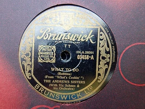ANDREWS SISTERS - What To Do / I'll Be With You 78 rpm disc - Picture 1 of 1
