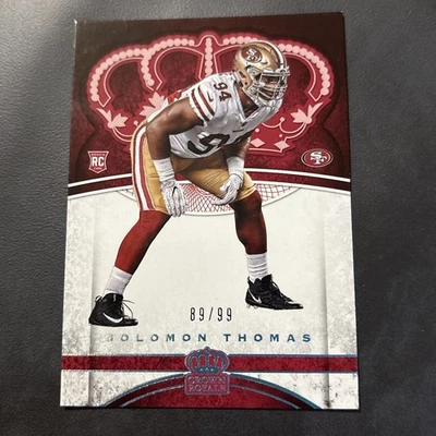 2017 Crown Royale Pink Parallel Rookie Solomon Thomas 97 SP #89/99 49ers Raiders - Image 1 of 4