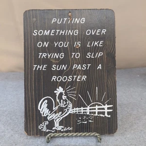 VTG 1968-73 Pressboard KMart Wall Sign Plaque "Pulling Something Over On You..." - Picture 1 of 2