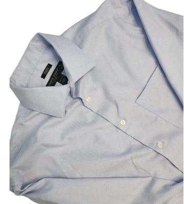  Pronto Uomo Dress Shirt Mens 16  32/33 Blue Non-Iron Classic Fit 100% Cotton - Image 1 of 4