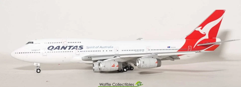 1:400 HX Models Qantas Airways B 747-400 VH-OJB 92760 MBHX40010EF Airplane Model - Image 1 of 1