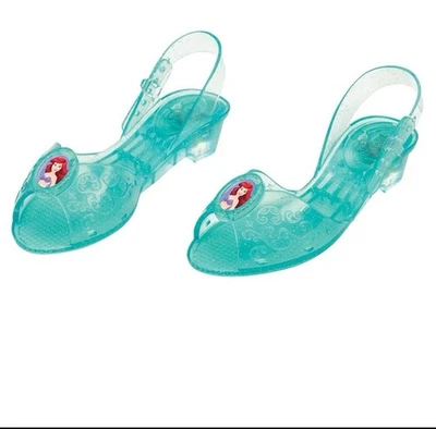 Disney Princess Little Mermaid Ariel Light Up Dress Up Shoes Adjustable Green - Image 1 of 4