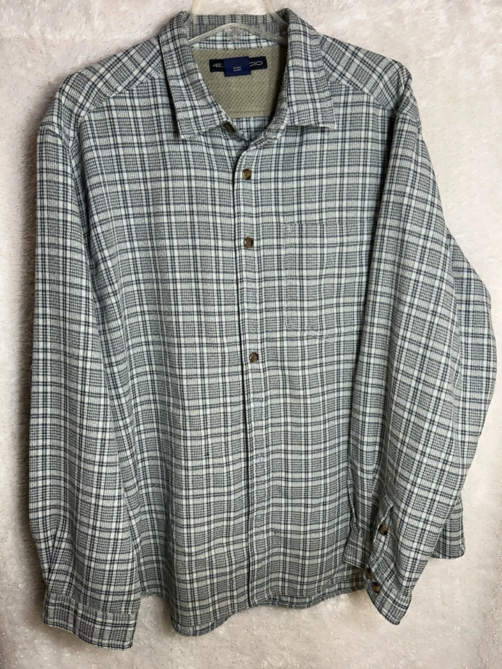 Camisa Exofficio Para Hombre Mediana Azul Ventilada Rendimiento Senderismo Aire Libre Abotonada Foto 1 de 4